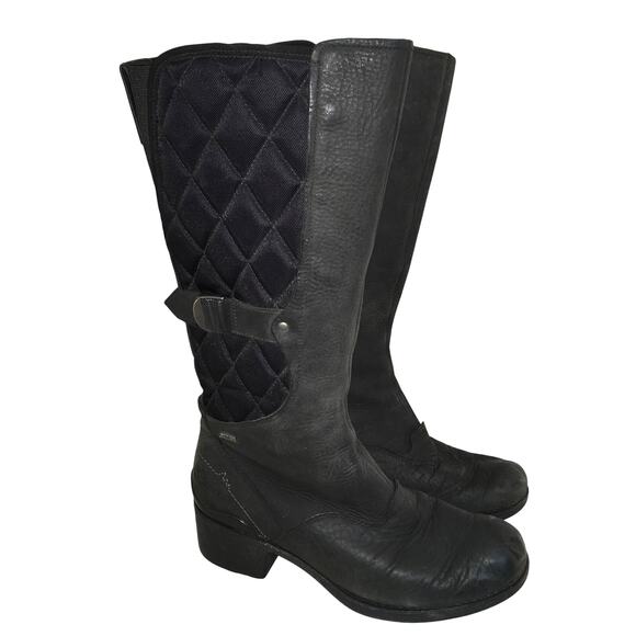 Merrell Winter Riding Boot Womens 7.5  Black Leather Knee High Waterproof - Picture 1 of 10